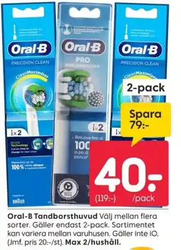 Rusta Oral-B Tandborsthuvud erbjuda