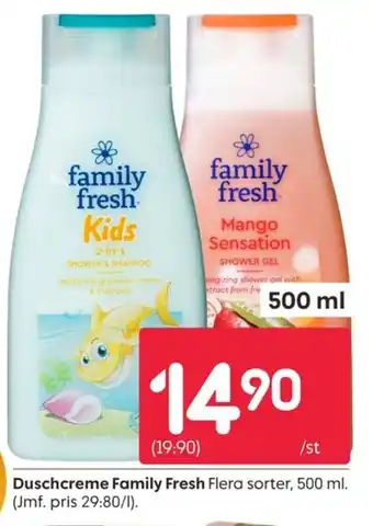 Rusta Duschcreme Family Fresh erbjuda