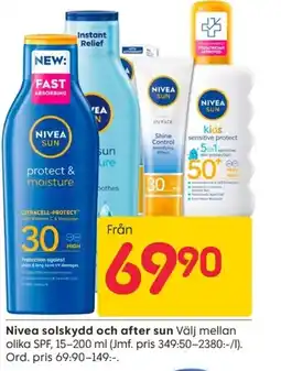 Rusta Nivea solskydd och after sun erbjuda