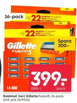 Rusta Rakblad, herr Gillette erbjuda
