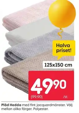 Rusta Pläd Hedda erbjuda