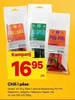 City Gross Chili i påse erbjuda