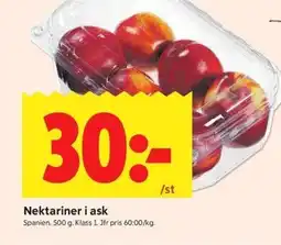 ICA Kvantum Nektariner i ask erbjuda