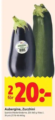 ICA Kvantum ICA Aubergine, Zucchini erbjuda