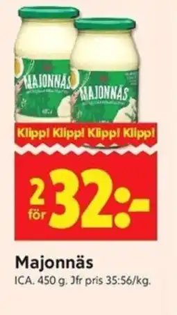 ICA Kvantum ICA Majonnäs erbjuda