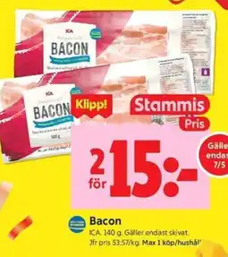 ICA Kvantum ICA Bacon erbjuda