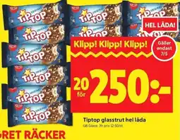 ICA Kvantum GB Glace Tiptop glasstrut hel låda erbjuda