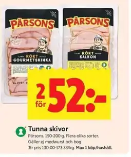 ICA Kvantum Pärsons Tunna skivor erbjuda