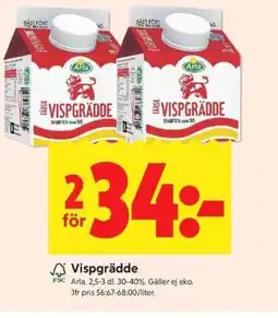 ICA Kvantum Arla Vispgrädde erbjuda