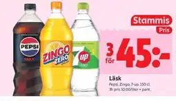 ICA Kvantum Pepsi, Zingo, 7-up Läsk erbjuda
