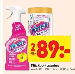 ICA Kvantum Vanish Fläckborttagning erbjuda