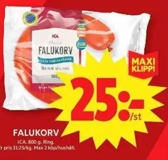 ICA Maxi ICA Falukorv erbjuda