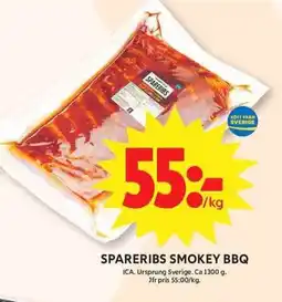 ICA Maxi ICA Spareribs smokey bbq erbjuda