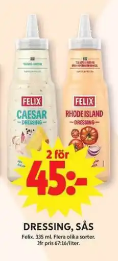 ICA Maxi FELIX Dressing, sås erbjuda
