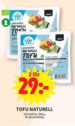 ICA Maxi ICA Tofu naturell erbjuda