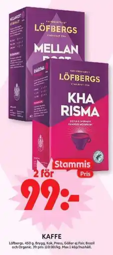 ICA Maxi LÖFBERGS Kaffe erbjuda