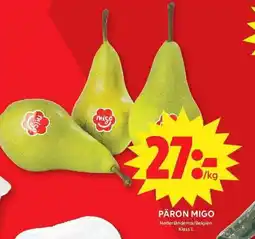 ICA Maxi Päron migo erbjuda