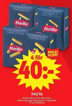 ICA Maxi BARILLA Pasta erbjuda