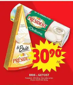 ICA Maxi PRESIDENT Brie-, getost erbjuda