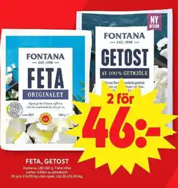 ICA Maxi FONTANA Feta, getost erbjuda