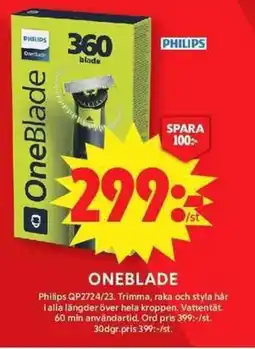 ICA Maxi PHILIPS Oneblade erbjuda