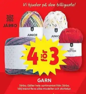 ICA Maxi JÄRBO Garn erbjuda