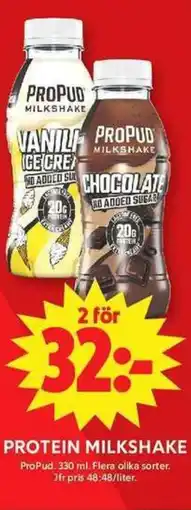 ICA Maxi PROPUD Protein milkshake erbjuda