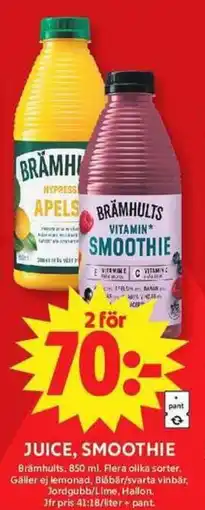 ICA Maxi BRÄMHULTS Juice, smoothie erbjuda