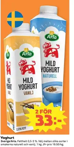 Coop ARLA Yoghurt erbjuda