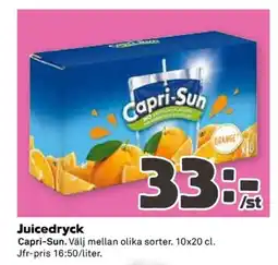 Coop CAPRI-SUN Juicedryck erbjuda