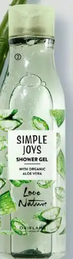 Oriflame SIMPLE JOYS Shower Gel with Organic Aloe Vera erbjuda