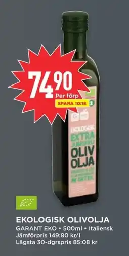 Willys GARANT Ekologisk olivolja erbjuda