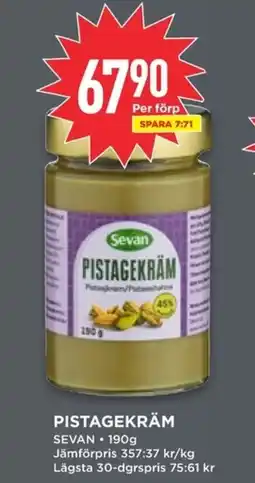 Willys SEVAN Pistagekräm erbjuda