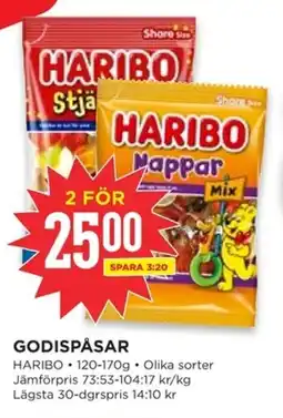 Willys HARIBO Godispåsar erbjuda