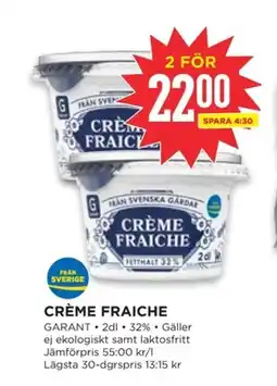 Willys GARANT Crème fraiche erbjuda