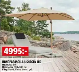 Bauhaus HÄNGPARASOLL LJUSHAGEN LED erbjuda