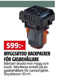 Bauhaus MYGGSKYDD BACKPACKER FÖR GASBEHÅLLARE erbjuda