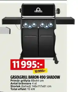 Bauhaus GASOLGRILL BARON 490 SHADOW erbjuda