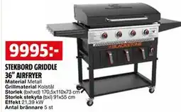 Bauhaus STEKBORD GRIDDLE 36” AIRFRYER erbjuda