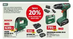 Bauhaus Spara 20% på alla maskiner från BOSCH GRÖN erbjuda