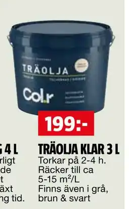 Bauhaus TRÄOLJA KLAR 3 L erbjuda