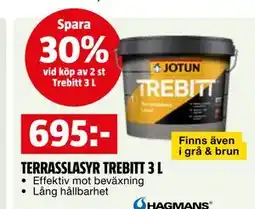 Bauhaus Spara 30% vid köp av 2 st Trebitt 3 L erbjuda