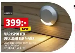 Bauhaus MARKSPOT LEO DECKLIGHT LED 4-PACK erbjuda
