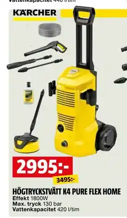 Bauhaus HÖGTRYCKSTVÄTT K4 PURE FLEX HOME erbjuda