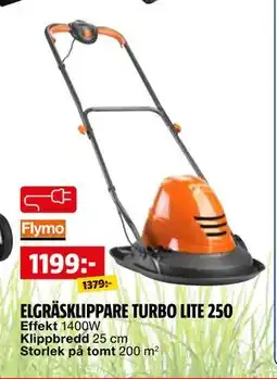 Bauhaus ELGRÄSKLIPPARE TURBO LITE 250 erbjuda
