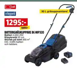 Bauhaus BATTERIGRÄSKLIPPARE BC-MP320 erbjuda