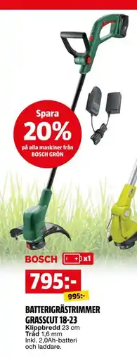 Bauhaus Spara 20% på alla maskiner från BOSCH GRÖN erbjuda