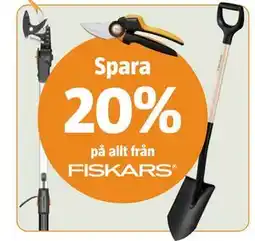 Bauhaus Spara 20% på allt från FISKARS erbjuda