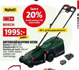 Bauhaus Spara. 20% på alla maskiner från BOSCH GRÖN erbjuda