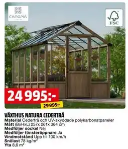 Bauhaus VÄXTHUS NATURA CEDERTRÄ erbjuda